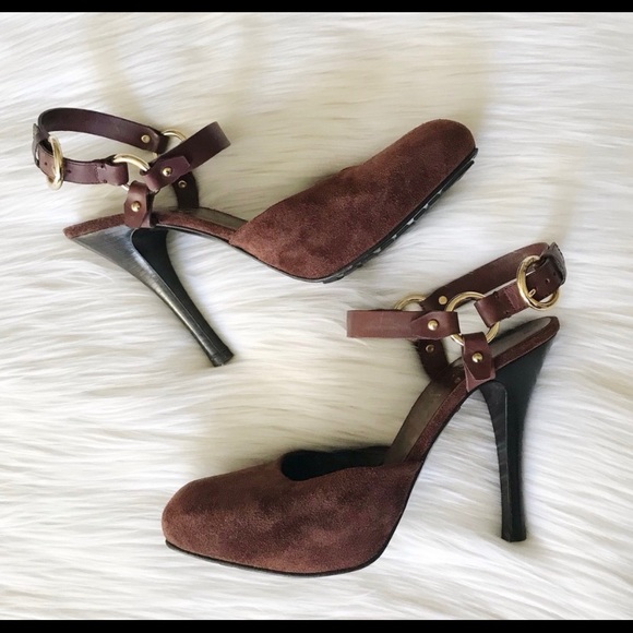 Bally Brown Heel EUC